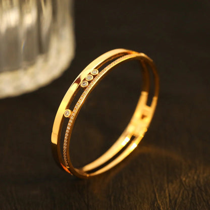 [⭐Shinejoy]Move Romane Diamond Bangle Bracelet