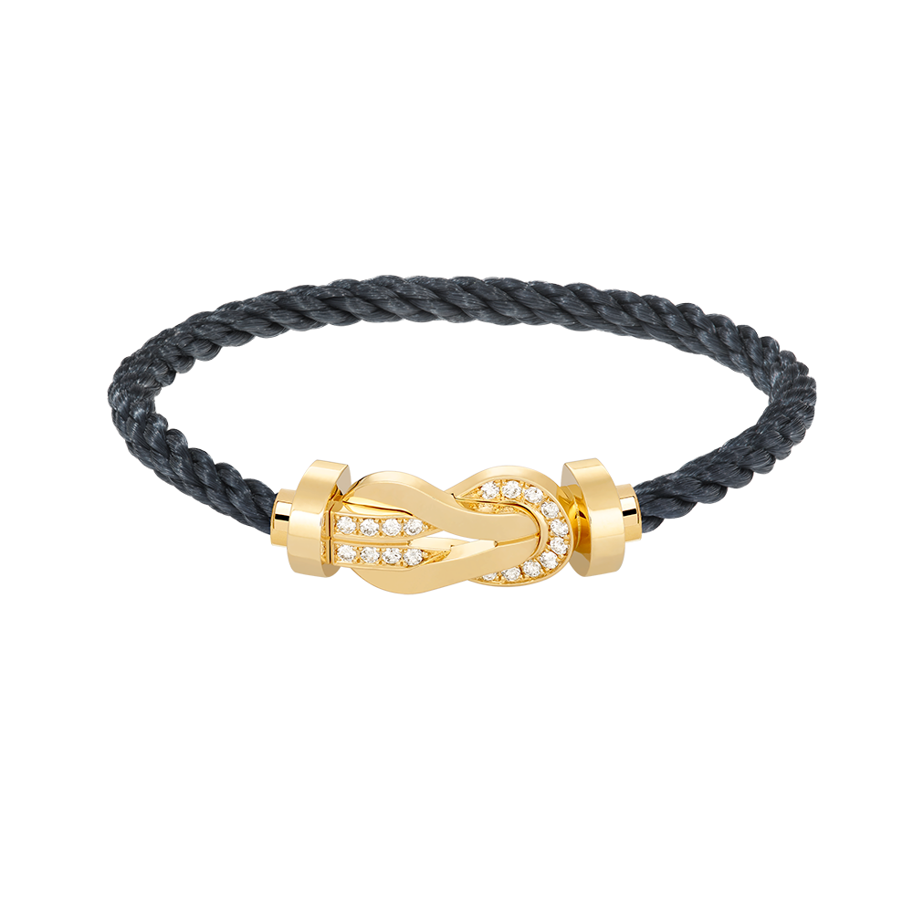 [⭐Shinejoy]CHANCE LARGE 8 FIGURE BUCKLE HALF DIAMOND BRACELET GOLD