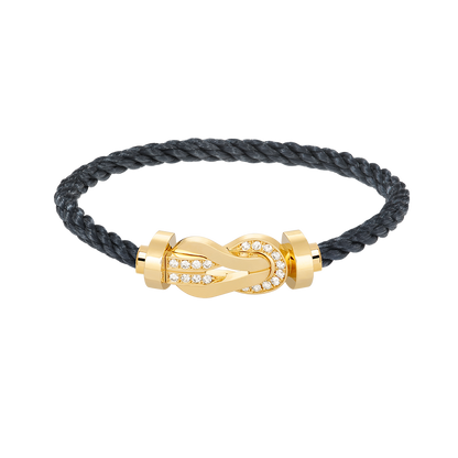 [⭐Shinejoy]CHANCE LARGE 8 FIGURE BUCKLE HALF DIAMOND BRACELET GOLD