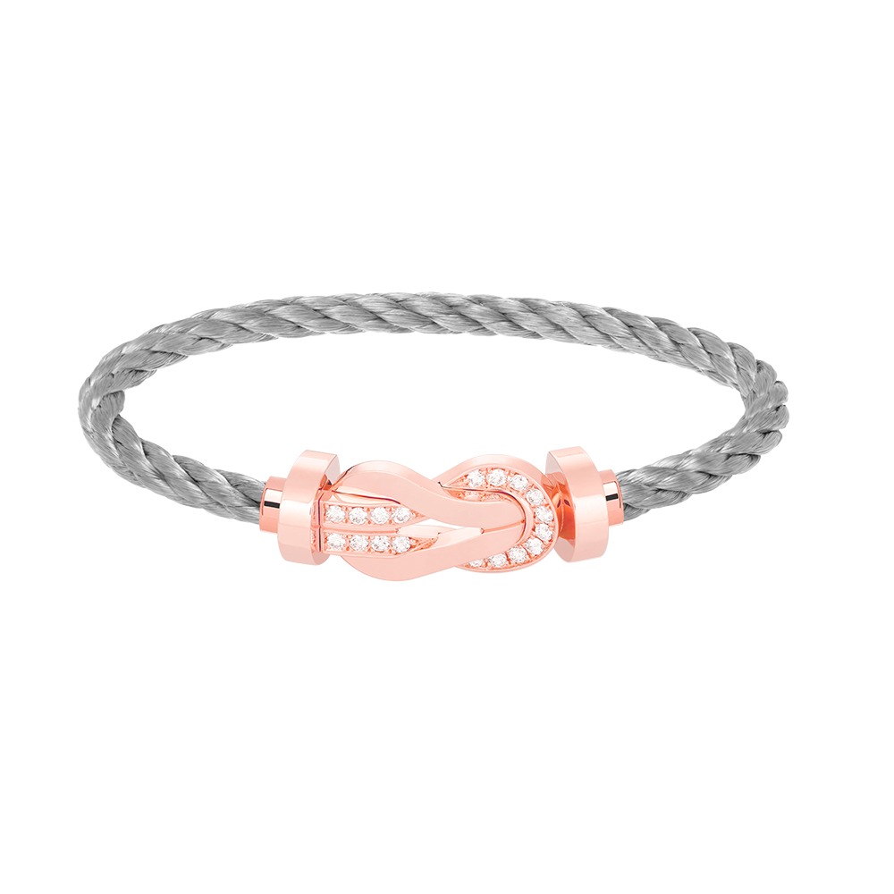 [⭐Shinejoy]CHANCE LARGE 8 FIGURE BUCKLE HALF DIAMOND BRACELET ROSE GOLD