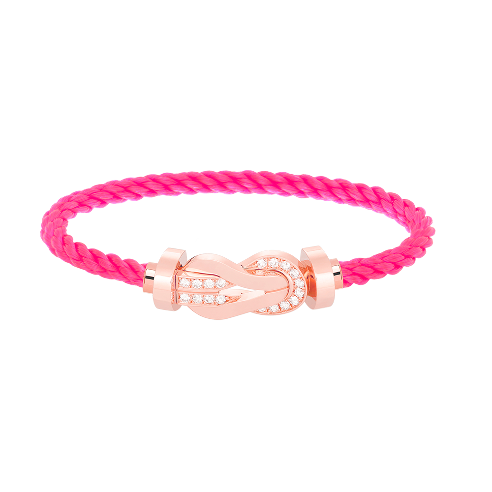 [⭐Shinejoy]CHANCE LARGE 8 FIGURE BUCKLE HALF DIAMOND BRACELET ROSE GOLD