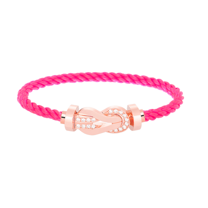 [⭐Shinejoy]CHANCE LARGE 8 FIGURE BUCKLE HALF DIAMOND BRACELET ROSE GOLD