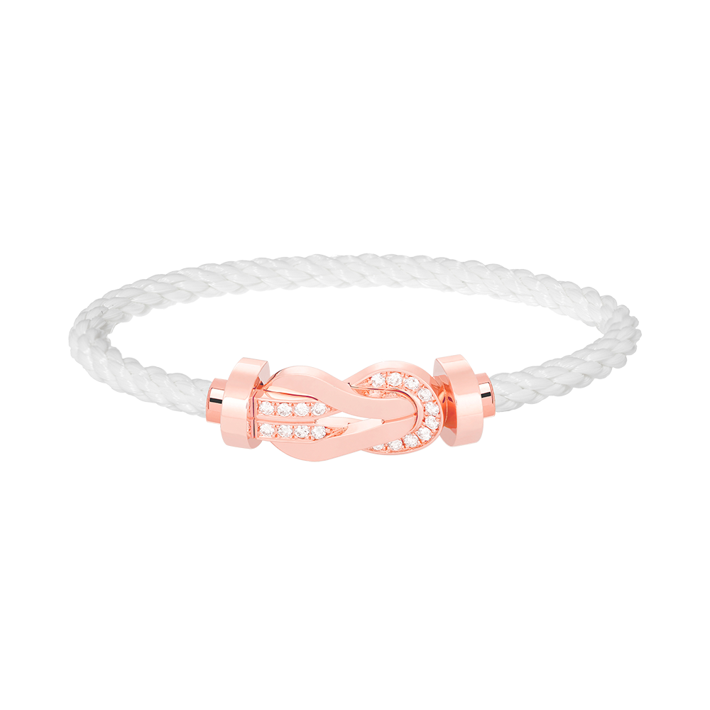 [⭐Shinejoy]CHANCE LARGE 8 FIGURE BUCKLE HALF DIAMOND BRACELET ROSE GOLD