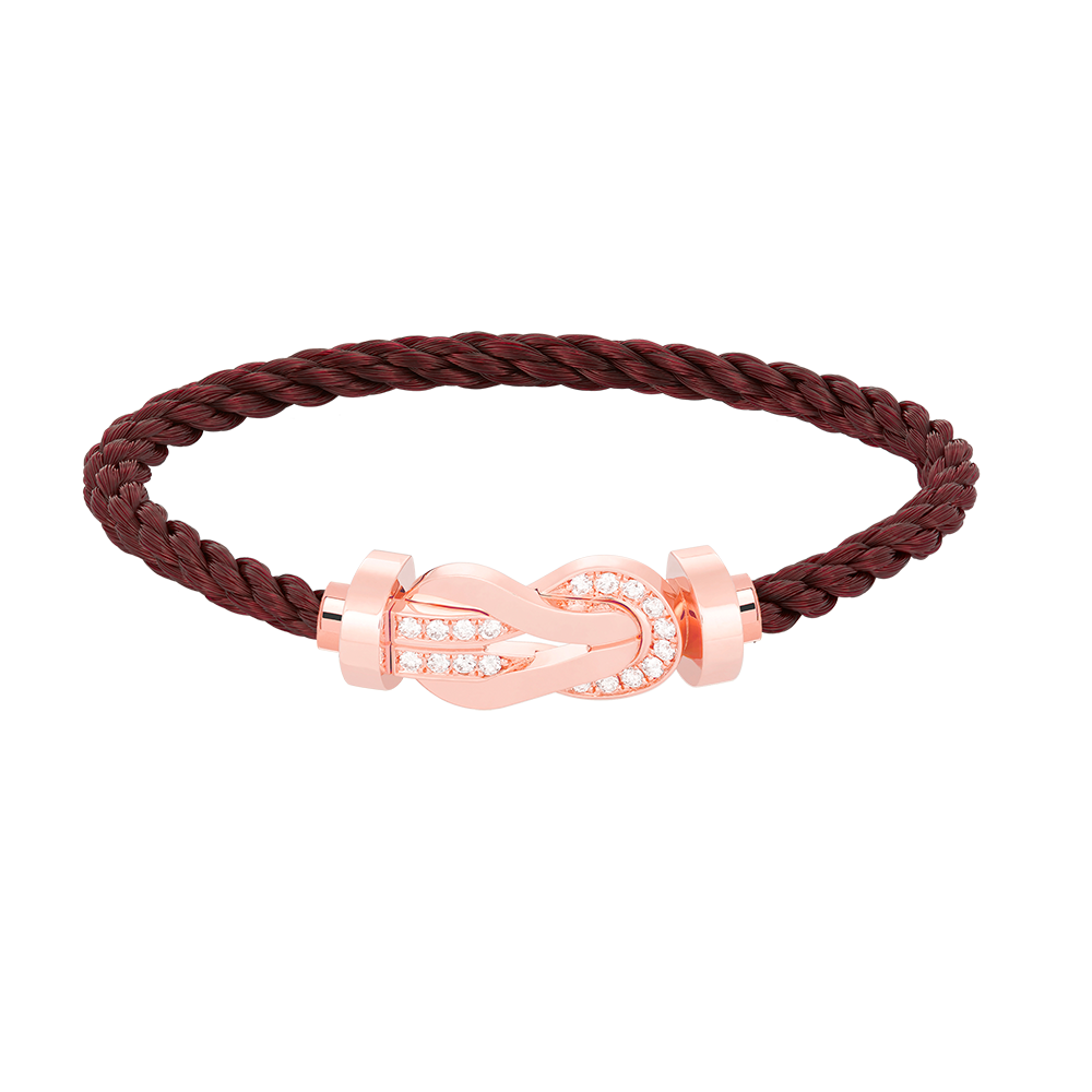 [⭐Shinejoy]CHANCE LARGE 8 FIGURE BUCKLE HALF DIAMOND BRACELET ROSE GOLD