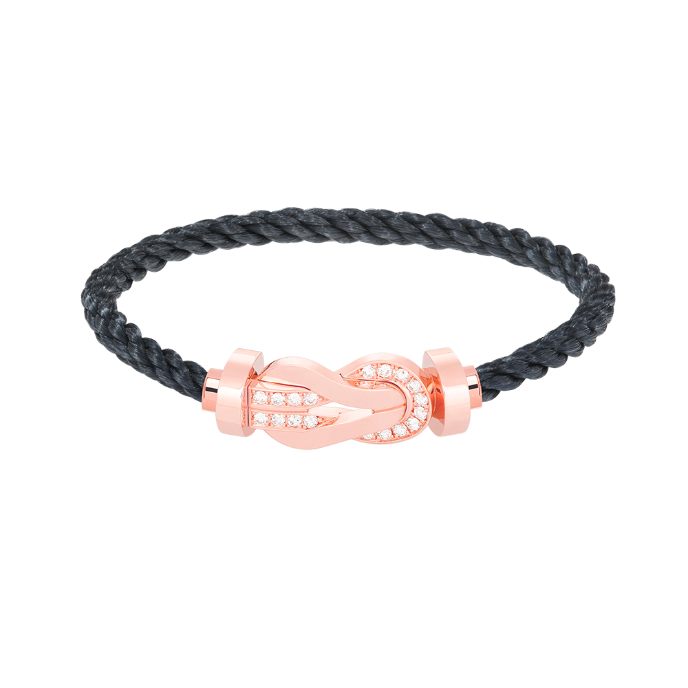 [⭐Shinejoy]CHANCE LARGE 8 FIGURE BUCKLE HALF DIAMOND BRACELET ROSE GOLD