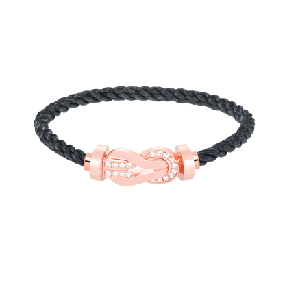 [⭐Shinejoy]CHANCE LARGE 8 FIGURE BUCKLE HALF DIAMOND BRACELET ROSE GOLD