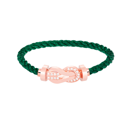 [⭐Shinejoy]CHANCE LARGE 8 FIGURE BUCKLE HALF DIAMOND BRACELET ROSE GOLD
