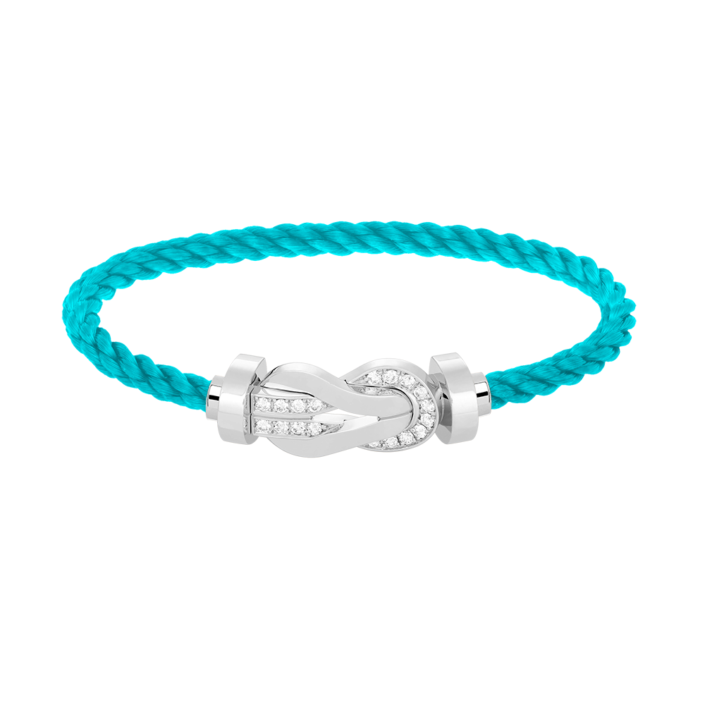 [⭐Shinejoy]CHANCE LARGE 8 FIGURE BUCKLE HALF DIAMOND BRACELET SILVER