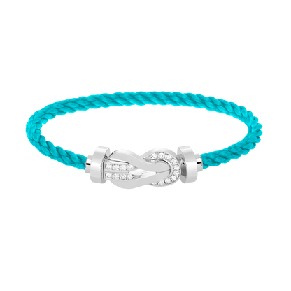 [⭐Shinejoy]CHANCE LARGE 8 FIGURE BUCKLE HALF DIAMOND BRACELET SILVER