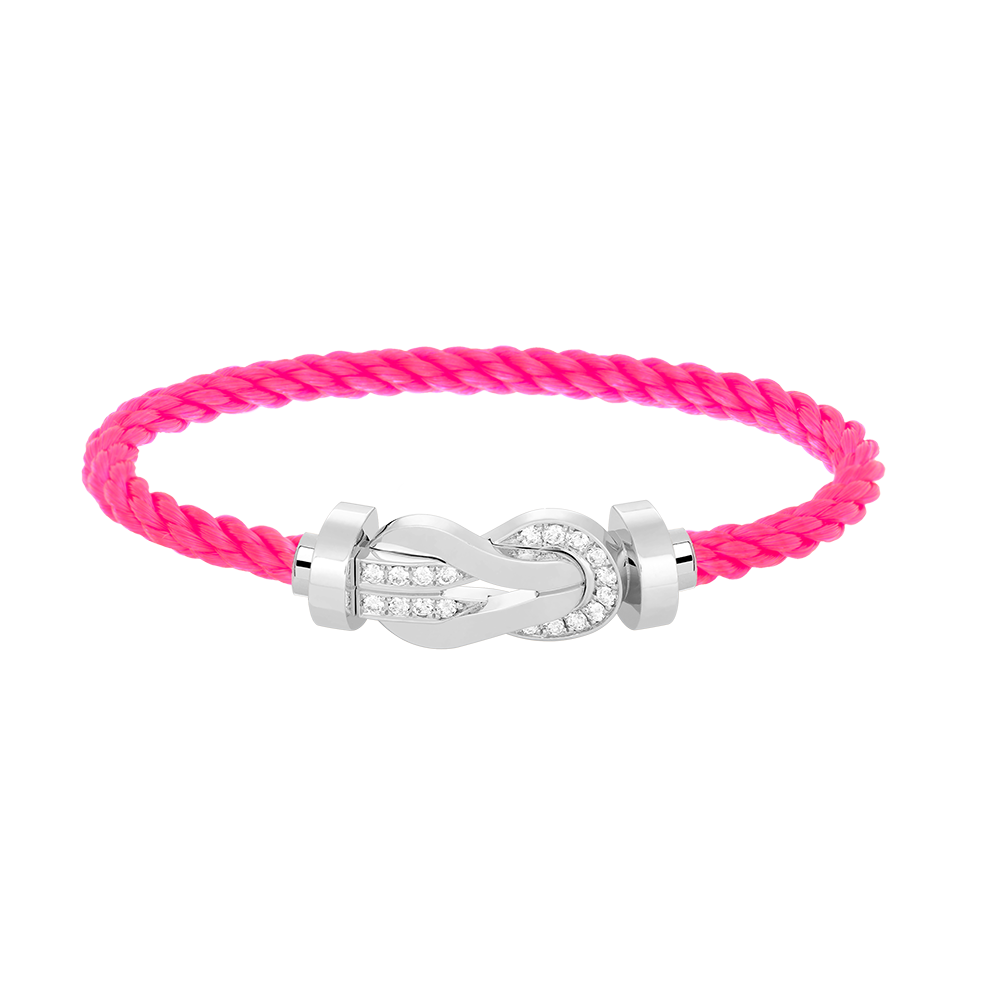 [⭐Shinejoy]CHANCE LARGE 8 FIGURE BUCKLE HALF DIAMOND BRACELET SILVER