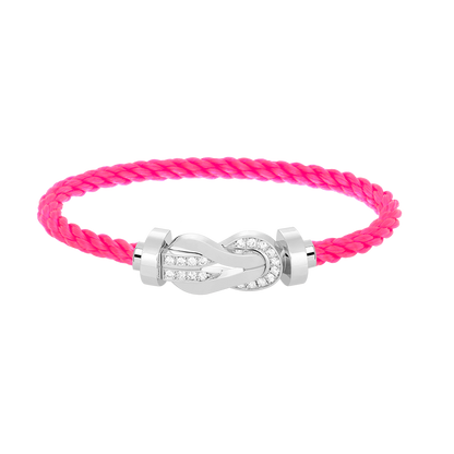 [⭐Shinejoy]CHANCE LARGE 8 FIGURE BUCKLE HALF DIAMOND BRACELET SILVER