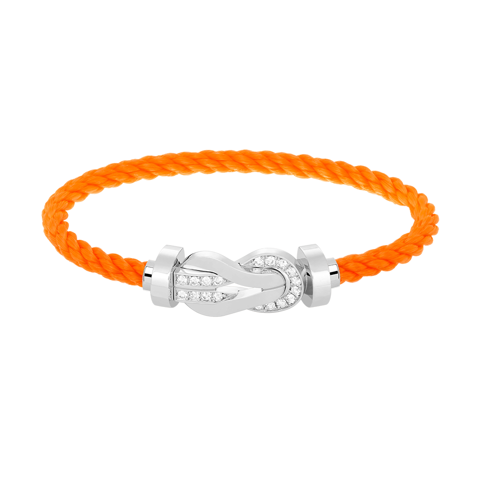 [⭐Shinejoy]CHANCE LARGE 8 FIGURE BUCKLE HALF DIAMOND BRACELET SILVER