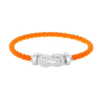 [⭐Shinejoy]CHANCE LARGE 8 FIGURE BUCKLE HALF DIAMOND BRACELET SILVER
