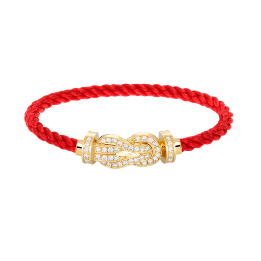 [⭐Shinejoy]CHANCE LARGE 8 FIGURE BUCKLE FULLDIAMOND BRACELET GOLD