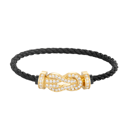 [⭐Shinejoy]CHANCE LARGE 8 FIGURE BUCKLE FULLDIAMOND BRACELET GOLD