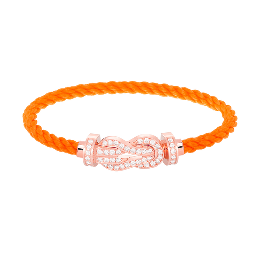 [⭐Shinejoy]CHANCE LARGE 8 FIGURE BUCKLE FULL DIAMOND BRACELET ROSE GOLD