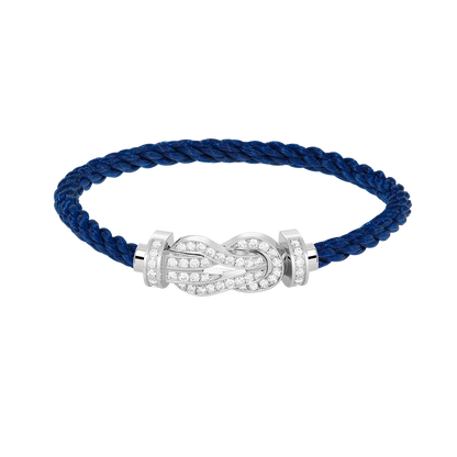 [⭐Shinejoy]CHANCE LARGE 8 FIGURE BUCKLE FULL DIAMOND BRACELET SILVER