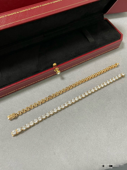 [⭐Shinejoy jewelrys]TENNIS BRACELET WITH FULL DIAMOND SETTING