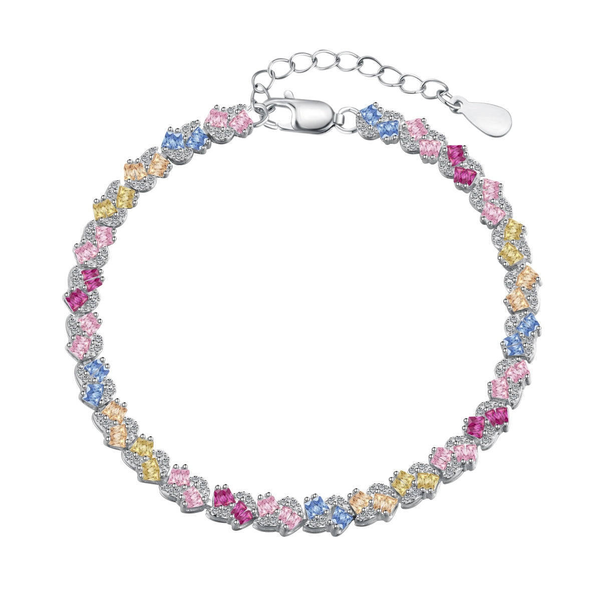 [Shinejoy Jewelry]Ornate Colorful Flower Shape Party Bracelet