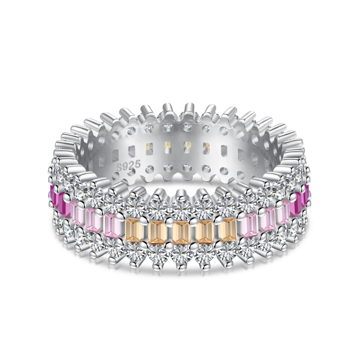 [Shinejoy Jewelry]Ornate Colorful Radiant Cut Daily Ring