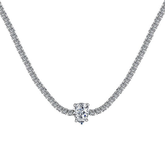 [Shinejoy Jewelry]1.0 carat Unique Pear Cut Tennis Necklace