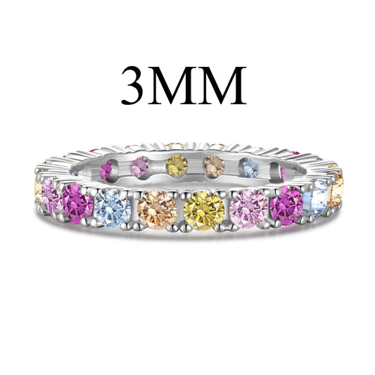 [Shinejoy Jewelry]Dazzling Lustrous Round Cut Tennis Ring
