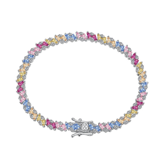 [Shinejoy Jewelry]Ornate Sparkling Multi Cut Party Bracelet