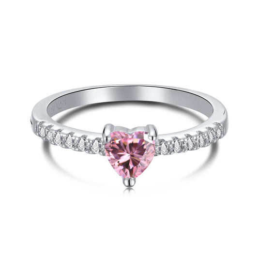 [Shinejoy Jewelry]0.5 Carat CaratEternity Charming Heart Shape Lover Ring