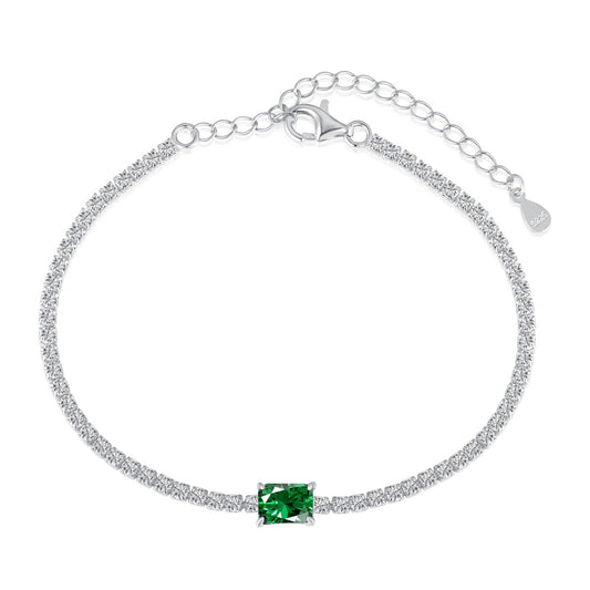 [Shinejoy Jewelry]1.0 Carat Unique Emerald Cut Banquet Bracelet