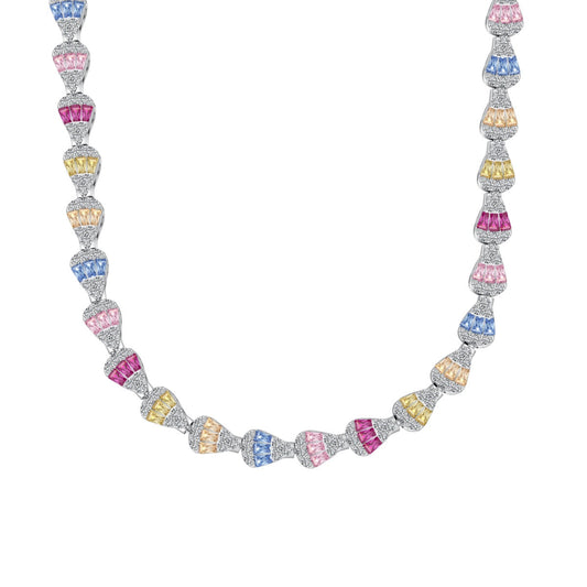 [Shinejoy Jewelry]Radiant Colorful Rainbow Necklace