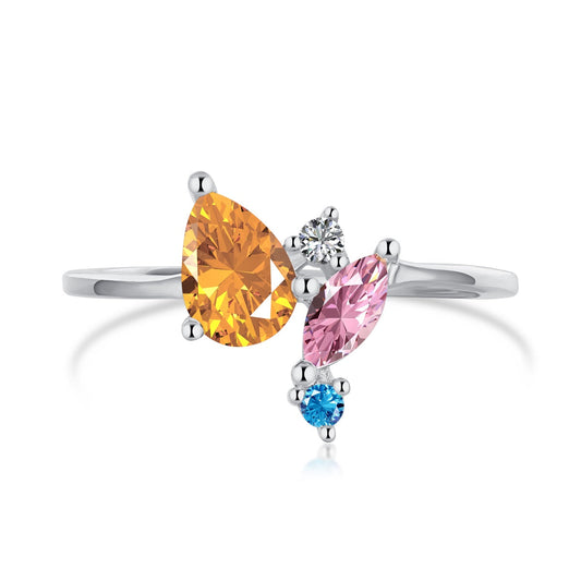 [Shinejoy Jewelry]Radiant Colorful Multi Cut Daily Ring