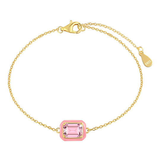 [Shinejoy Jewelry]2.0 Carat Sparkling Colorful Emerald Cut Daily Bracelet