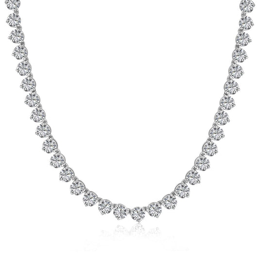 [Shinejoy Jewelry]Ornate Heart Cut Tennis Necklace