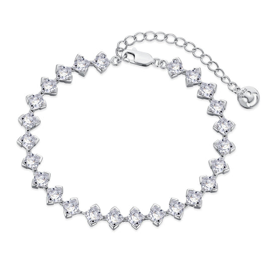 [Shinejoy Jewelry]0.5 Carat Ornate Princess Cut Daily Bracelet