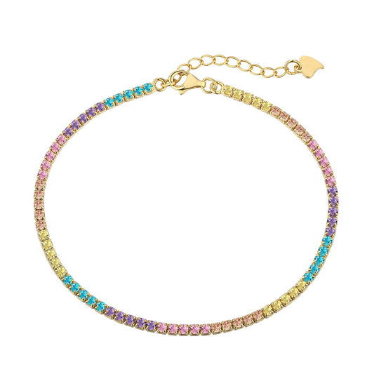 [Shinejoy Jewelry]Dazzling Colorful Round Cut Daily Bracelet