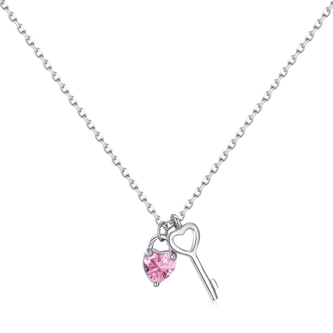 [Shinejoy Jewelry]Unique Heart Shape Key Pendent Necklace