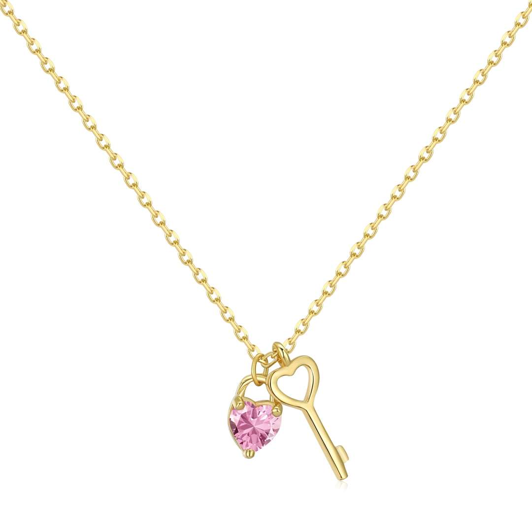 [Shinejoy Jewelry]Unique Heart Shape Key Pendent Necklace