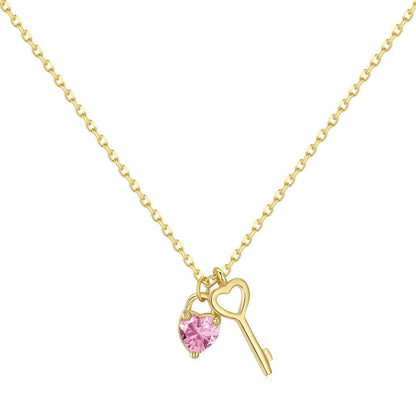 [Shinejoy Jewelry]Unique Heart Shape Key Pendent Necklace