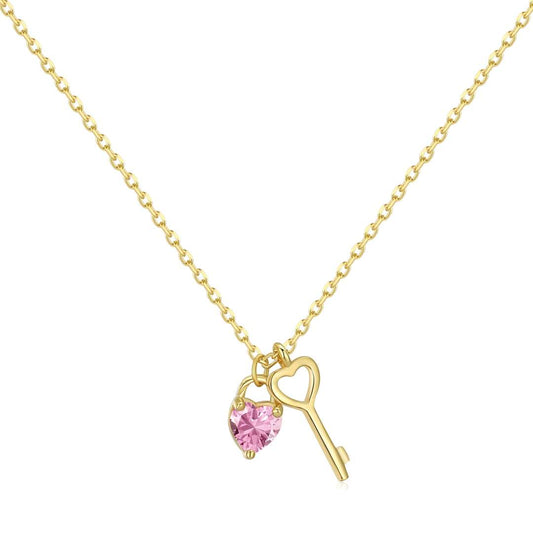 [Shinejoy Jewelry]Unique Heart Shape Key Pendent Necklace