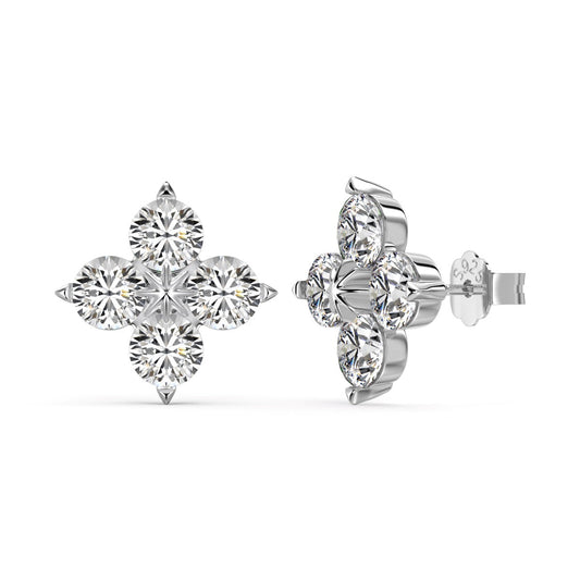 [Shinejoy Jewelry]Four-Leaf Clover Eight-Pointed Star Earrings