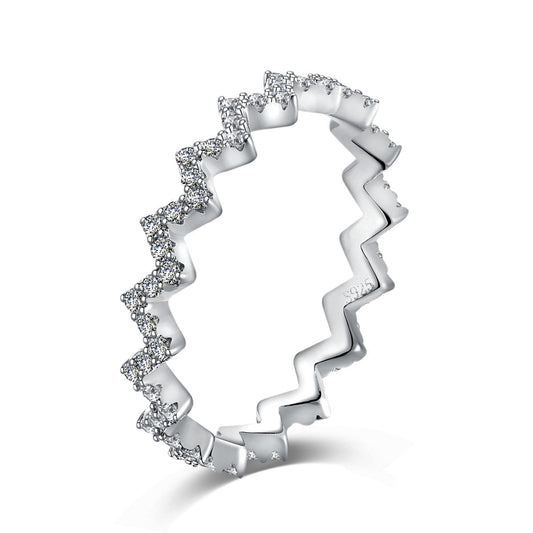 [Shinejoy Jewelry]Delicate Enchanting Wave Shape Daily Ring