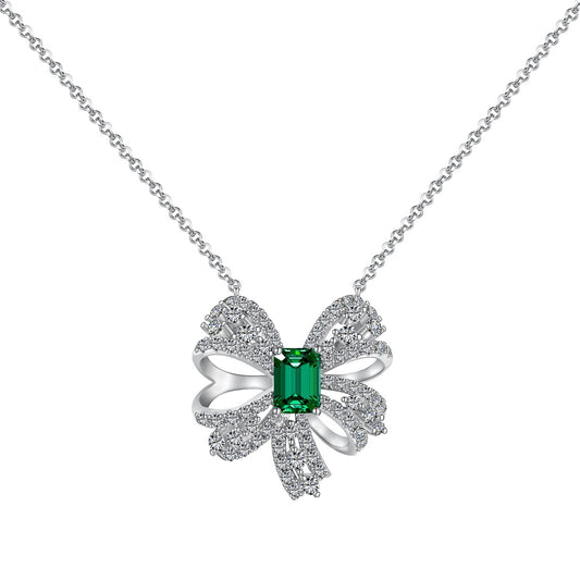 [Shinejoy Jewelry]Luxurious Flower Shape Emerald Cut Necklace