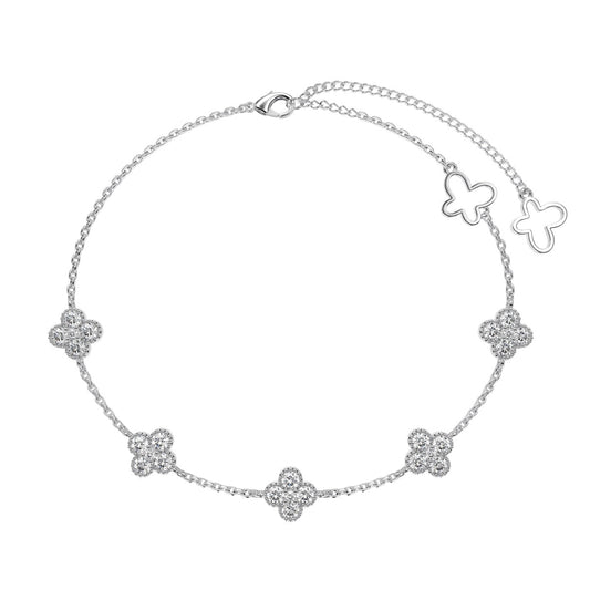[Shinejoy Jewelry]Four-Leaf Clover Hollow Butterfly Bracelet