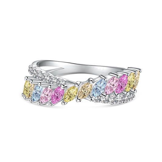 [Shinejoy Jewelry]Unique Colorful Marquise Cut Daily Ring