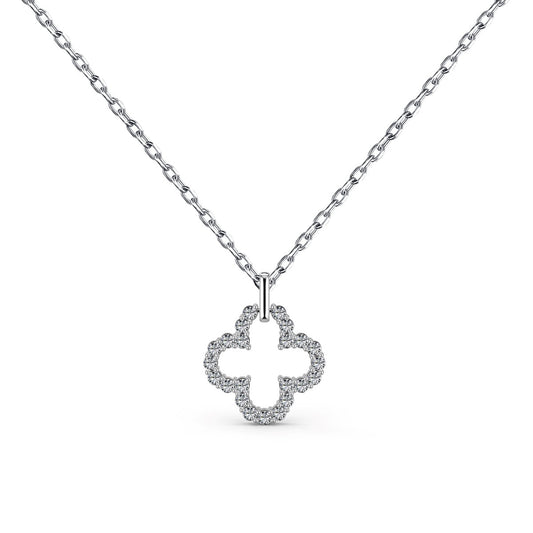 [Shinejoy Jewelry]Four-Leaf Clover Hollow Design Exquisite Necklace