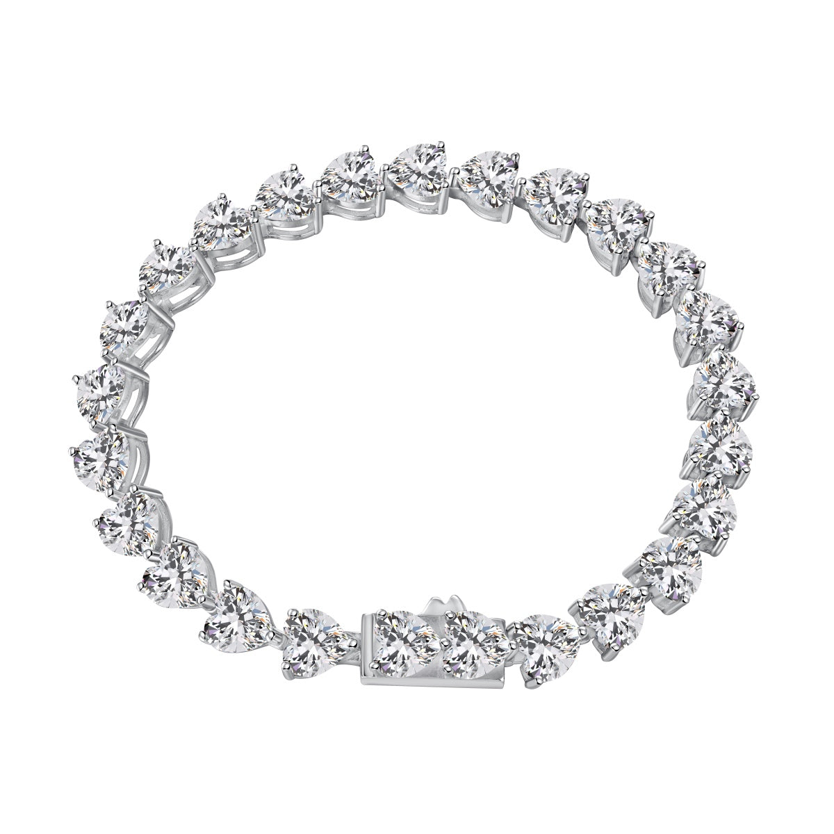 [Shinejoy Jewelry]0.75 Carat Elegant Romantic Heart Shape Lover Bracelet