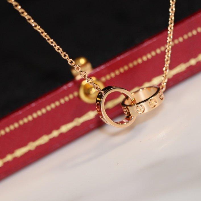 [⭐Shinejoy]LOVE NECKLACE PINK GOLD AND SILVER
