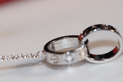 [⭐Shinejoy]LOVE NECKLACE PINK GOLD AND SILVER