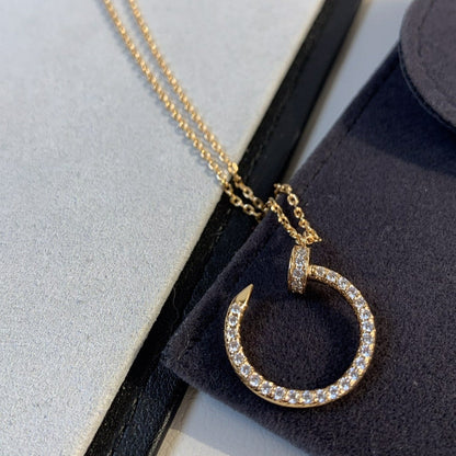 [⭐Shinejoy]JUSTE NECKLACE PINK GOLD DIAMONDS