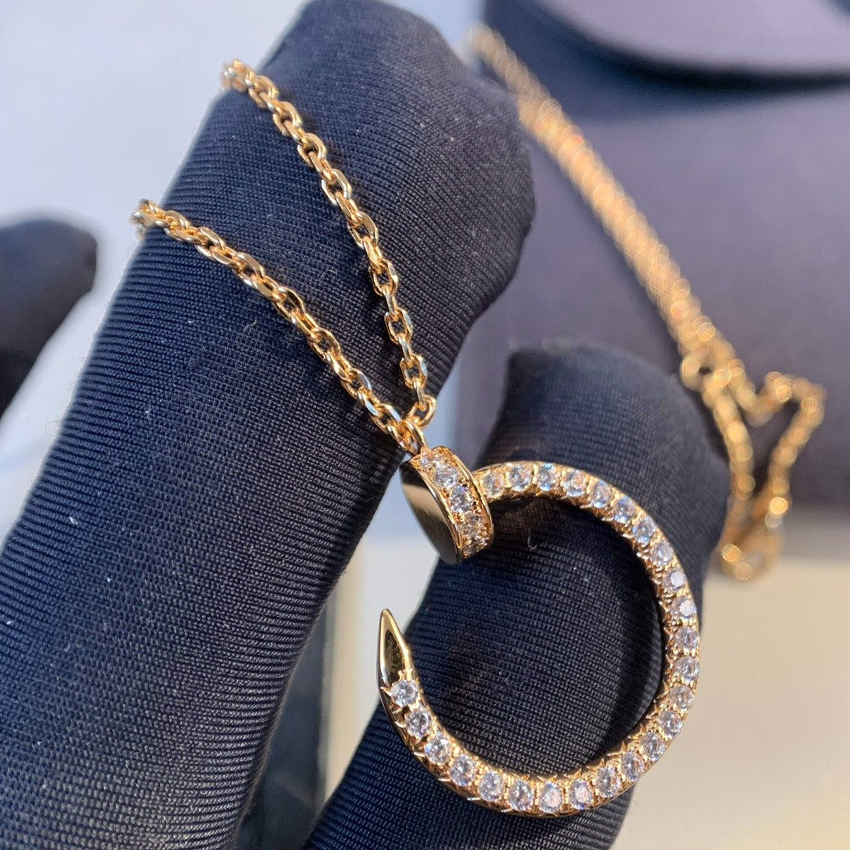 [⭐Shinejoy]JUSTE NECKLACE PINK GOLD DIAMONDS